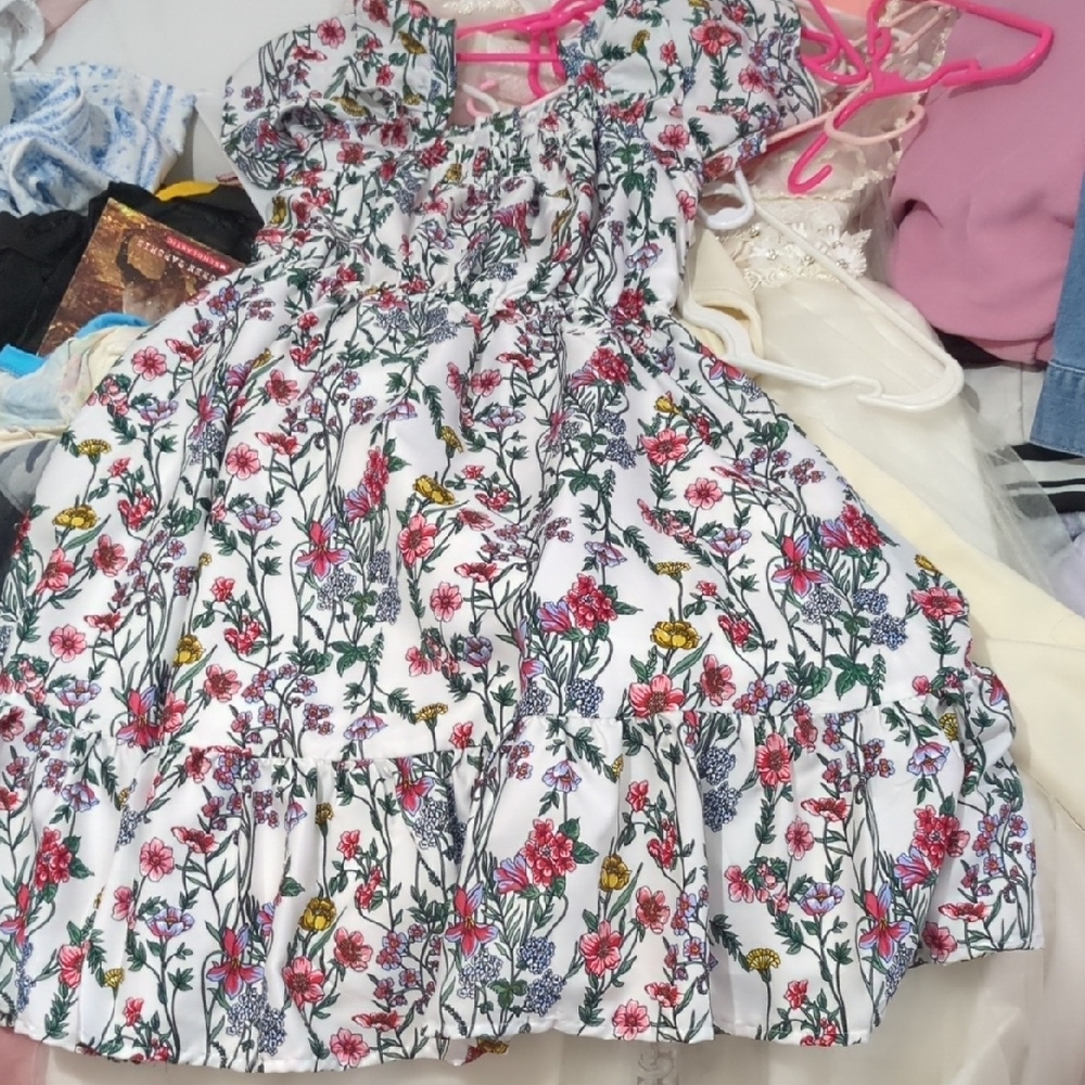 Janie and Jack White Floral Kids Dress